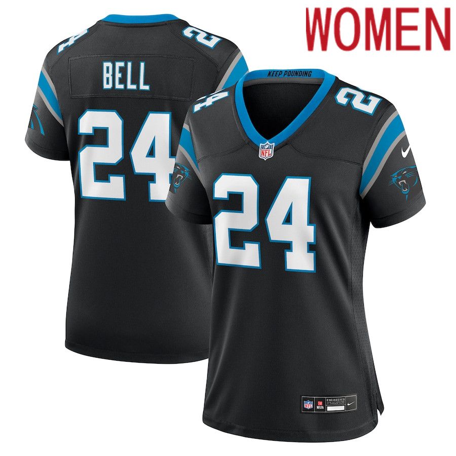 Women Carolina Panthers #24 Vonn Bell Nike Black Team Game NFL Jersey